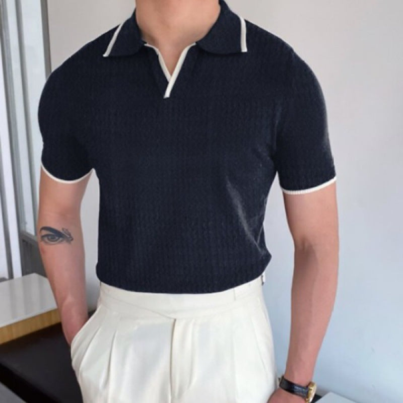 Polo with a V-neck