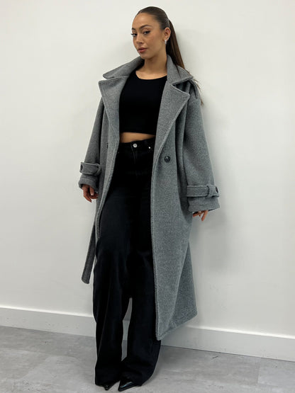 ROYAL FLUFFY TRENCH GREY