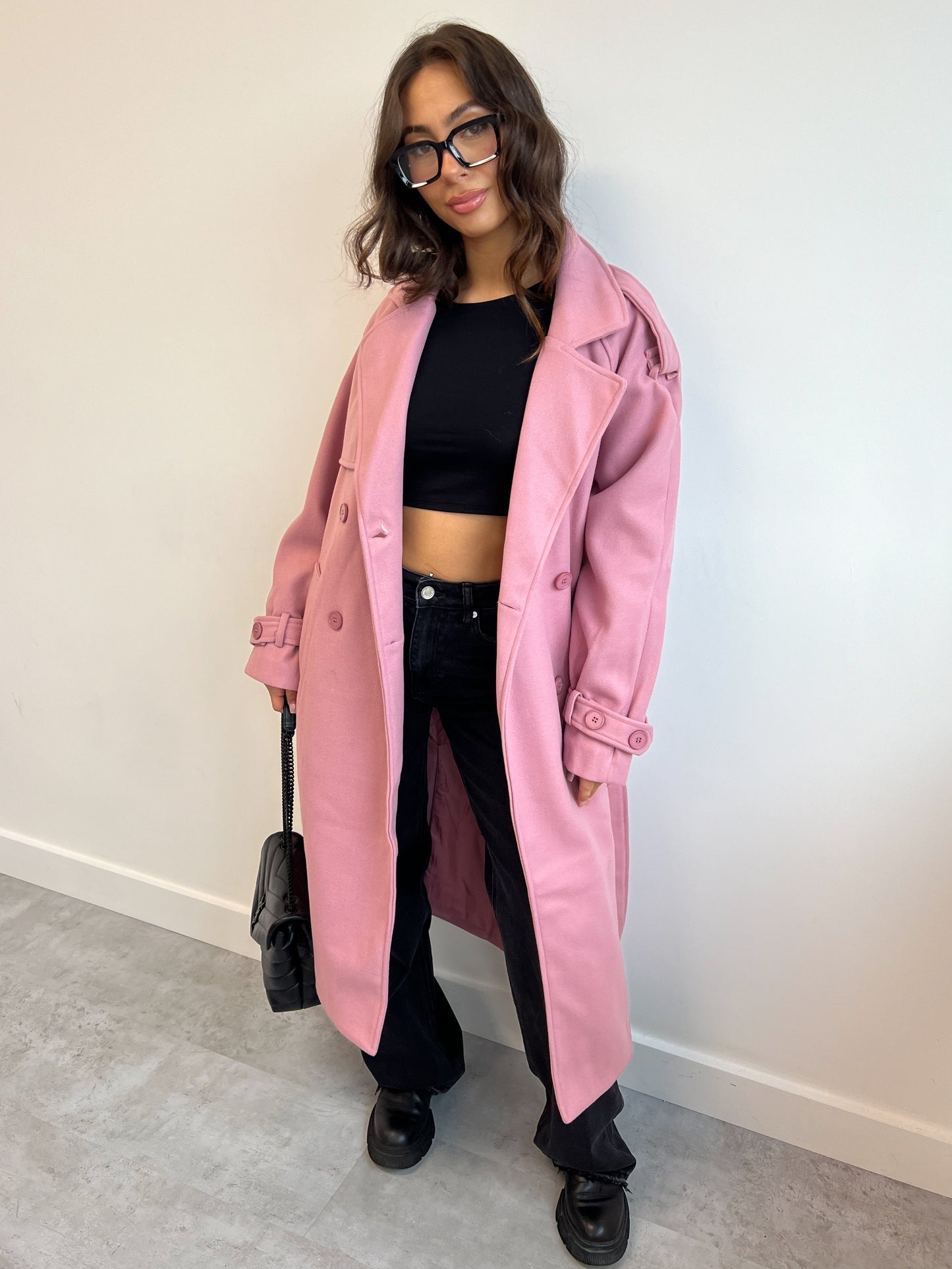 ULTIMATE WOOL TRENCH PINK