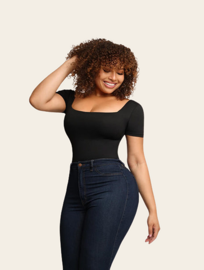 Square Neck Seamless Thong Bodysuit Buy 1,Get 1 Free