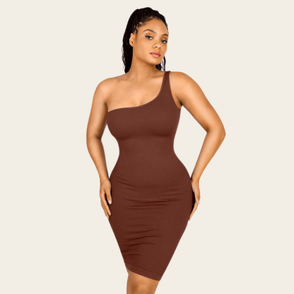 Seamless one-shoulder shaper