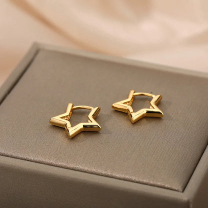 Star Hoop Earings